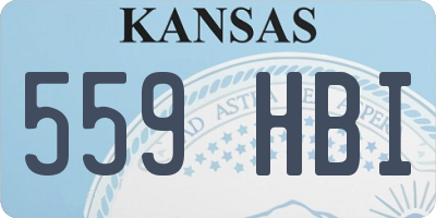 KS license plate 559HBI