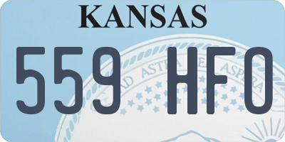 KS license plate 559HFO