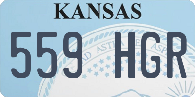 KS license plate 559HGR