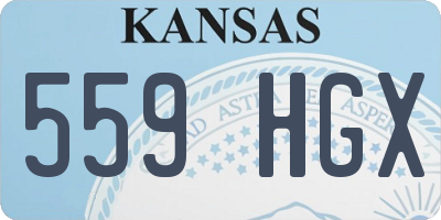KS license plate 559HGX