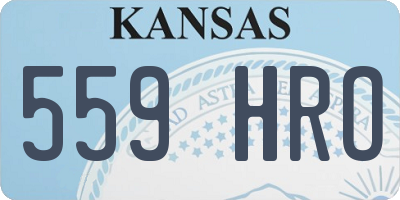 KS license plate 559HRO