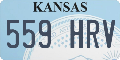 KS license plate 559HRV