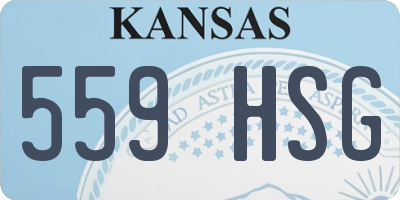 KS license plate 559HSG