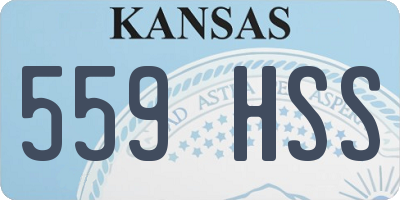KS license plate 559HSS