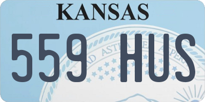 KS license plate 559HUS