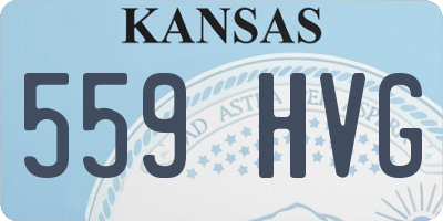 KS license plate 559HVG