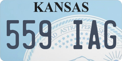 KS license plate 559IAG