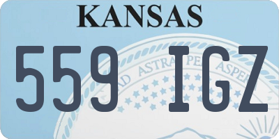 KS license plate 559IGZ