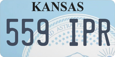 KS license plate 559IPR