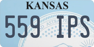 KS license plate 559IPS