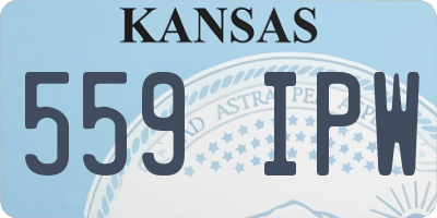 KS license plate 559IPW