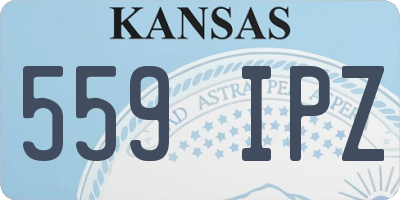 KS license plate 559IPZ