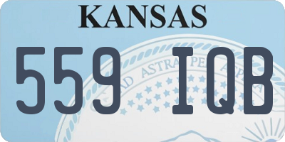 KS license plate 559IQB