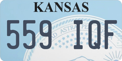 KS license plate 559IQF