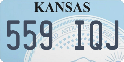 KS license plate 559IQJ