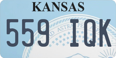KS license plate 559IQK