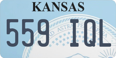KS license plate 559IQL