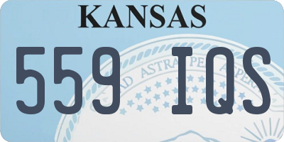 KS license plate 559IQS