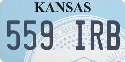 KS license plate 559IRB