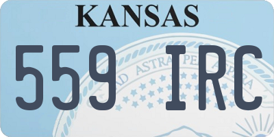 KS license plate 559IRC