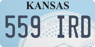 KS license plate 559IRD