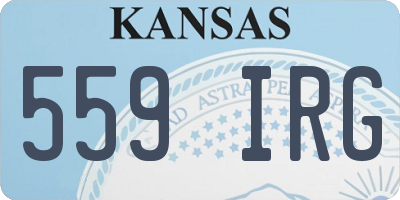 KS license plate 559IRG