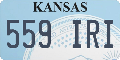 KS license plate 559IRI