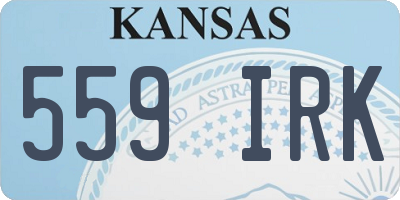 KS license plate 559IRK