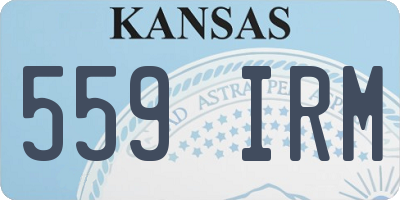 KS license plate 559IRM