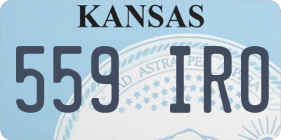 KS license plate 559IRO