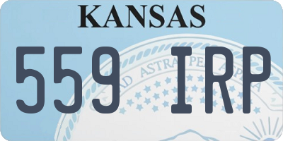 KS license plate 559IRP
