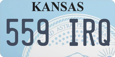 KS license plate 559IRQ