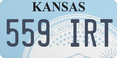 KS license plate 559IRT