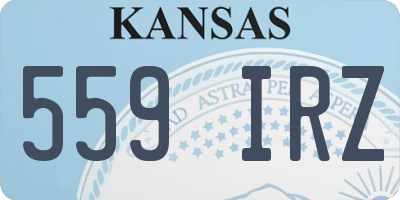 KS license plate 559IRZ