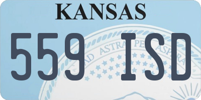 KS license plate 559ISD