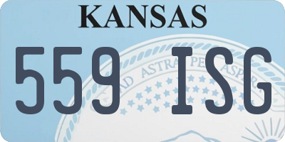 KS license plate 559ISG