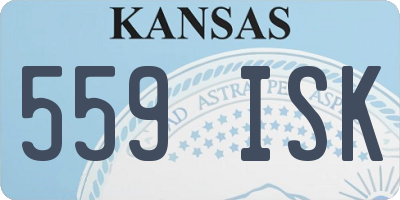KS license plate 559ISK