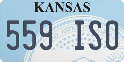 KS license plate 559ISO