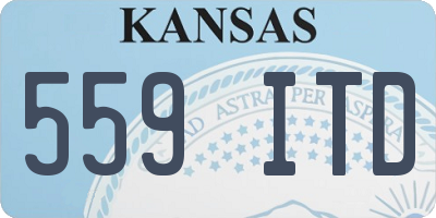 KS license plate 559ITD