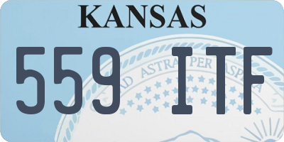 KS license plate 559ITF
