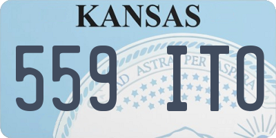 KS license plate 559ITO