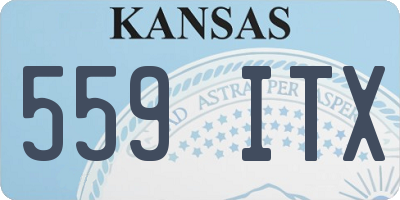 KS license plate 559ITX