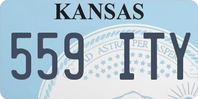 KS license plate 559ITY