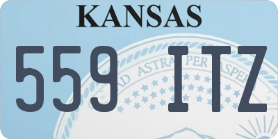 KS license plate 559ITZ