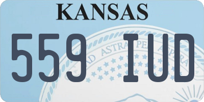 KS license plate 559IUD