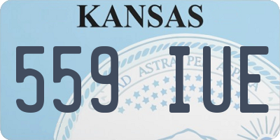 KS license plate 559IUE