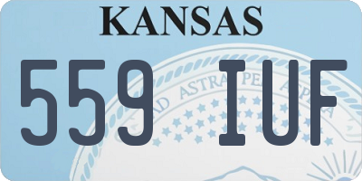 KS license plate 559IUF