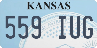 KS license plate 559IUG
