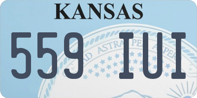 KS license plate 559IUI