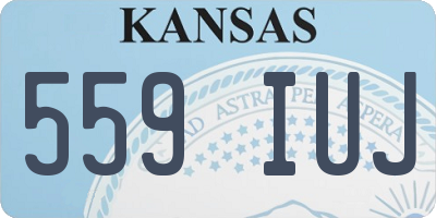 KS license plate 559IUJ